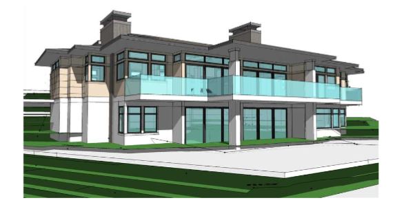 Exterior drawing of a custom home 